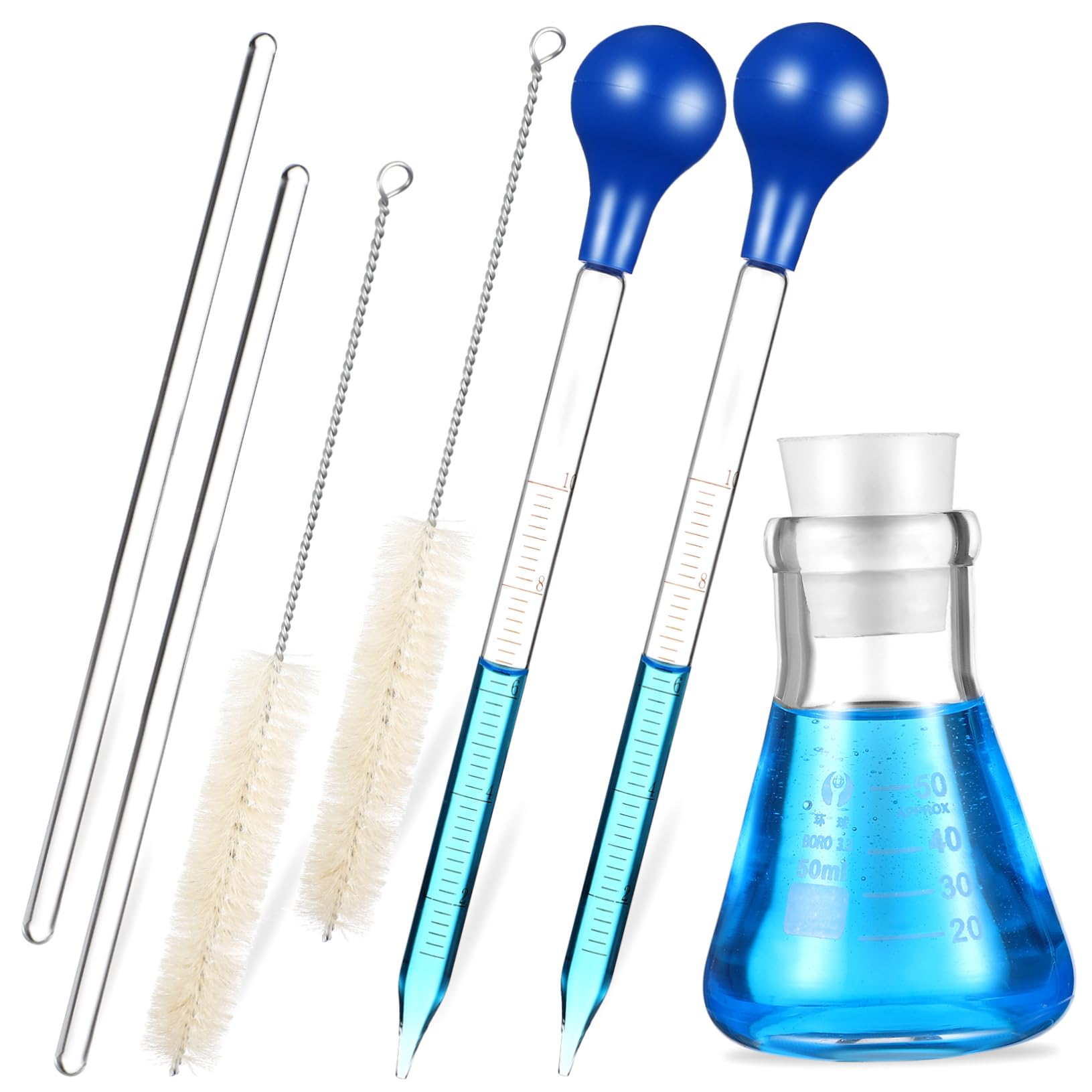 Beuta di Erlenmeyer in Vetro 50 Ml con Scala, Set 1 Pezzo