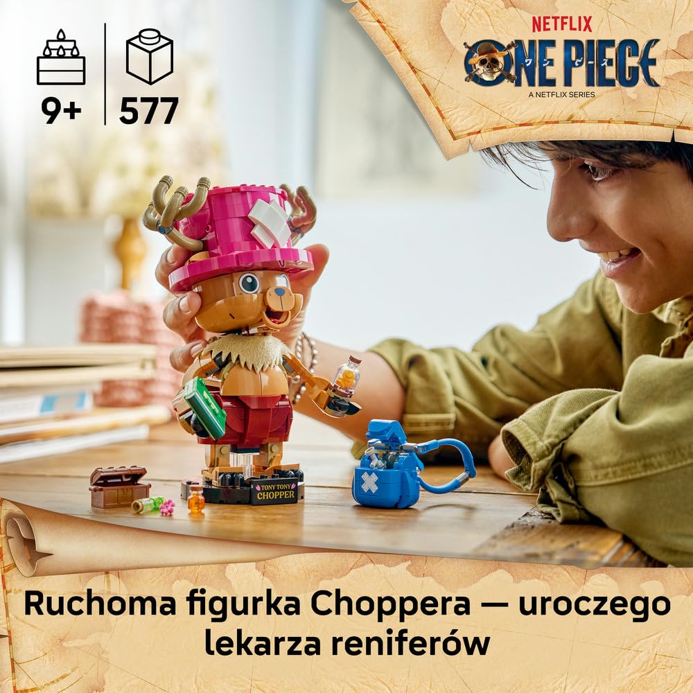 LEGO ONE PIECE Tony Tony Chopper 75643 | Postać ONE PIECE, model do zbudowania, prezent dla fana anime 9+, 577 elementów