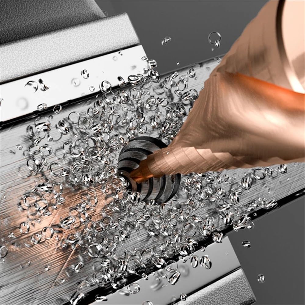 M35 Cobalt Step Drill Bit High Speed Steel Cone Hex Shank Metal Drill Bit Tool Hole Cutter for Stainless Steel(3-12)