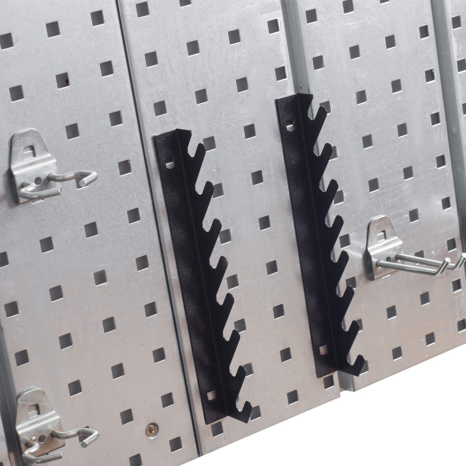 Ścianka narzędziowa z metalu – 1160 mm x 770 mm – zestaw 42 uchwytów na narzędzia ze ścianką perforowaną, system magazynowy, ścianka na narzędzia, regał ścienny, regał warsztatowy, kolor czerwony