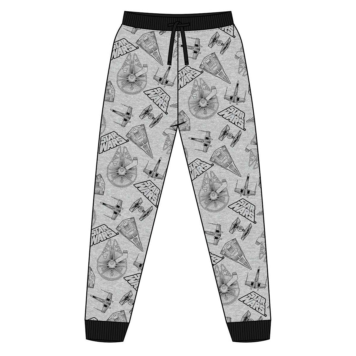 Star Wars Mens Craft Cuffed Lounge Pants Pyjama Bottoms Size S Grey