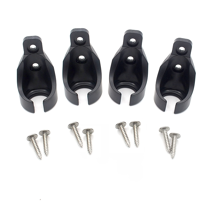 4个户外弹力绳固定架（黑色，圆形接收器）