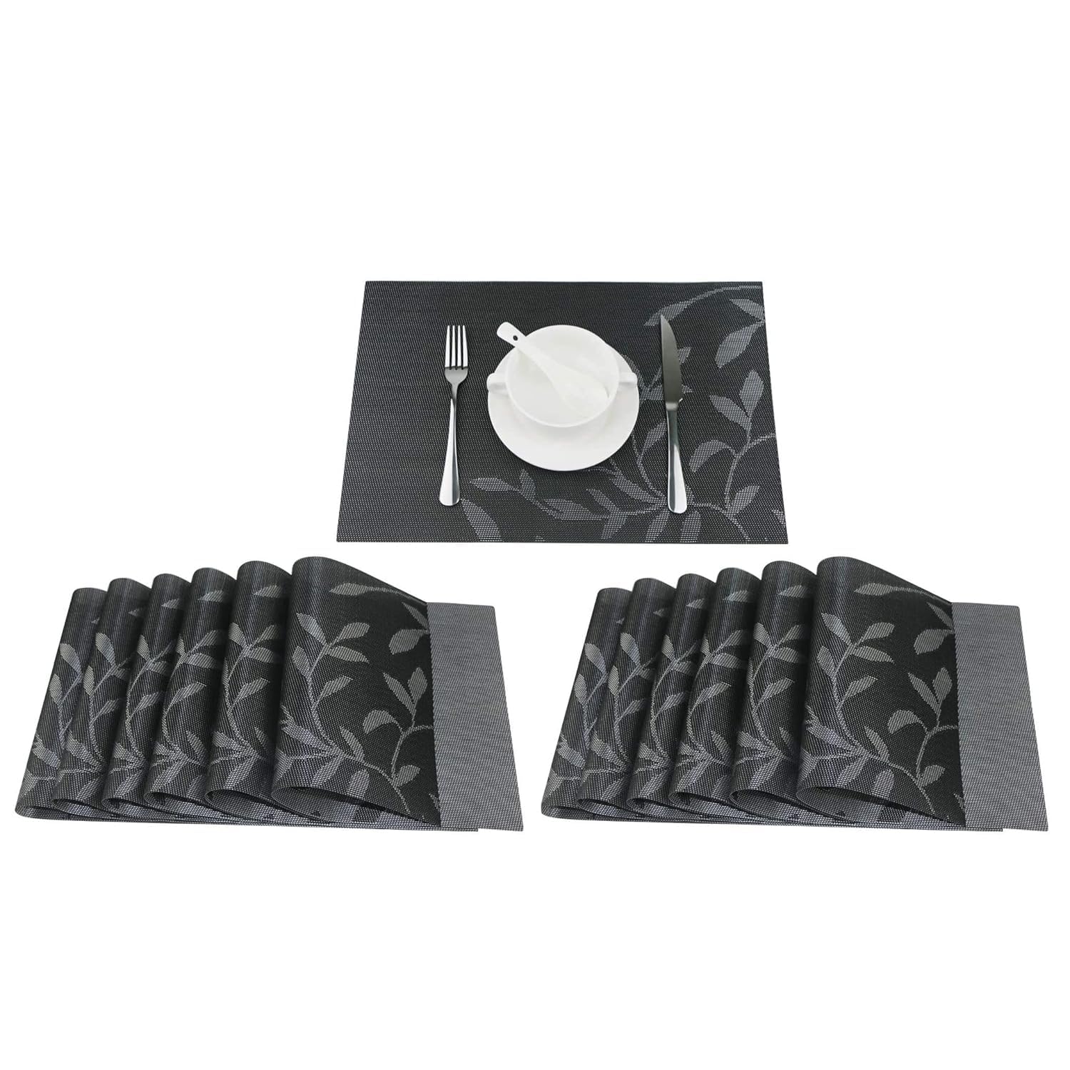 PVC Placemats Set – Heat-Resistant, Washable Placemats for Dining Table – Non-Slip Kitchen Table Mats, Easy to Clean Tabletop Protection for Indoor & Outdoor Use (4, Orange) — Amazon image 23