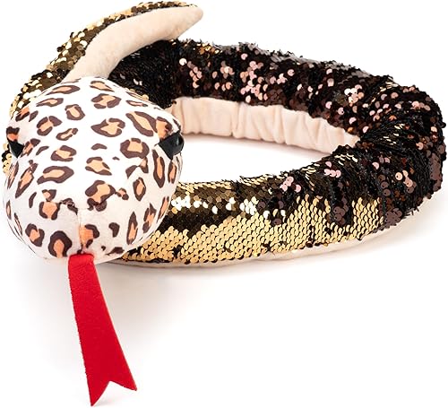Miniatura 2 de Wild Republic Peluche de serpiente de lentejuelas, animal de peluche, regalo para niños, 54 pulgadas, LEOPARD