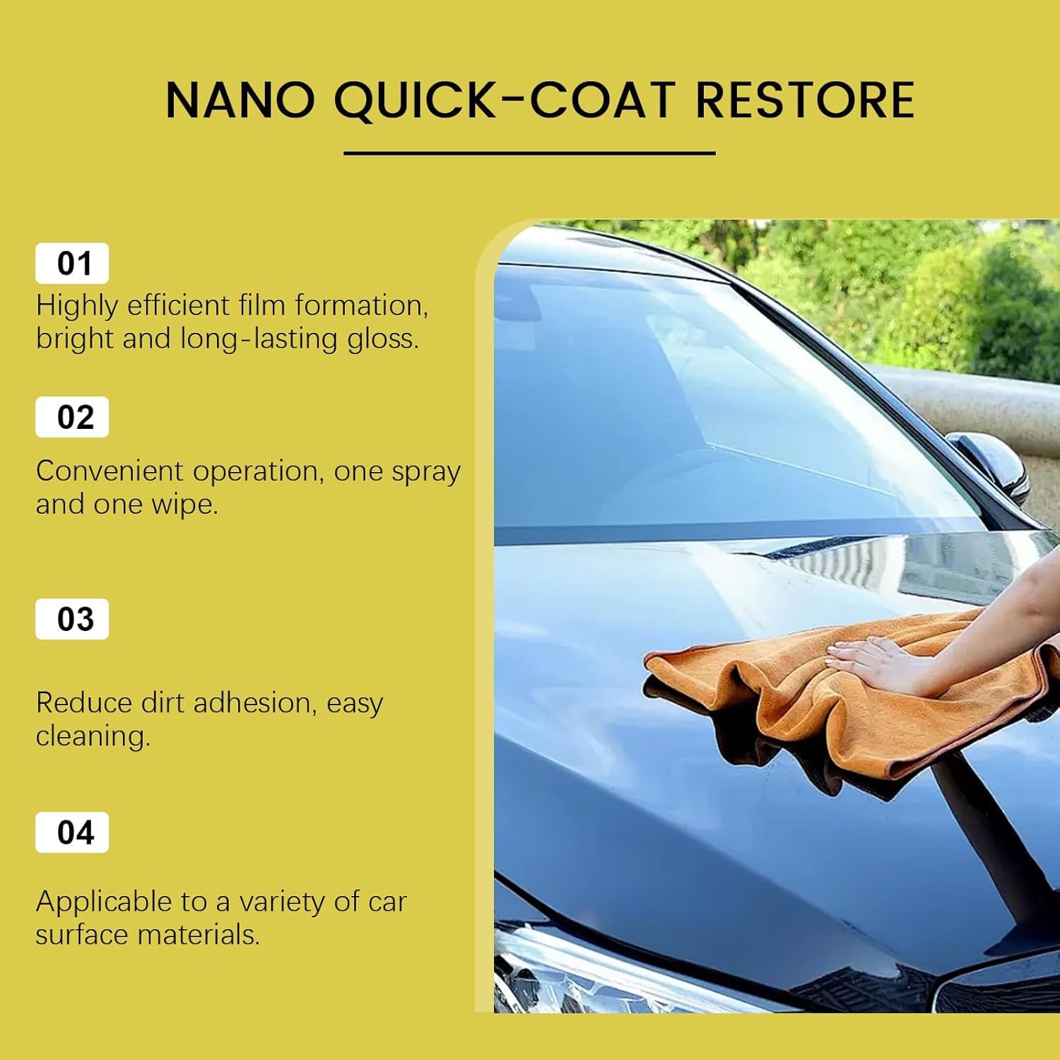 2Pcs Nano Quick Coat Restore CoatingSpray,2026 New Advanced AutomobileQuick-Acting Coating Agent,QuickEffect Coating Agent for Car Dust Proofand Glazing Effects Long-Lasting CarShowroom Gloss — view 3