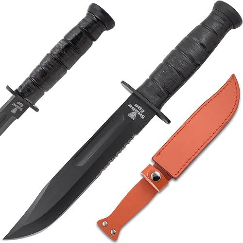 Snake Eye Tactical Cuchillo de caza de hoja fija resistente para acampar y al aire libre (BKSB)