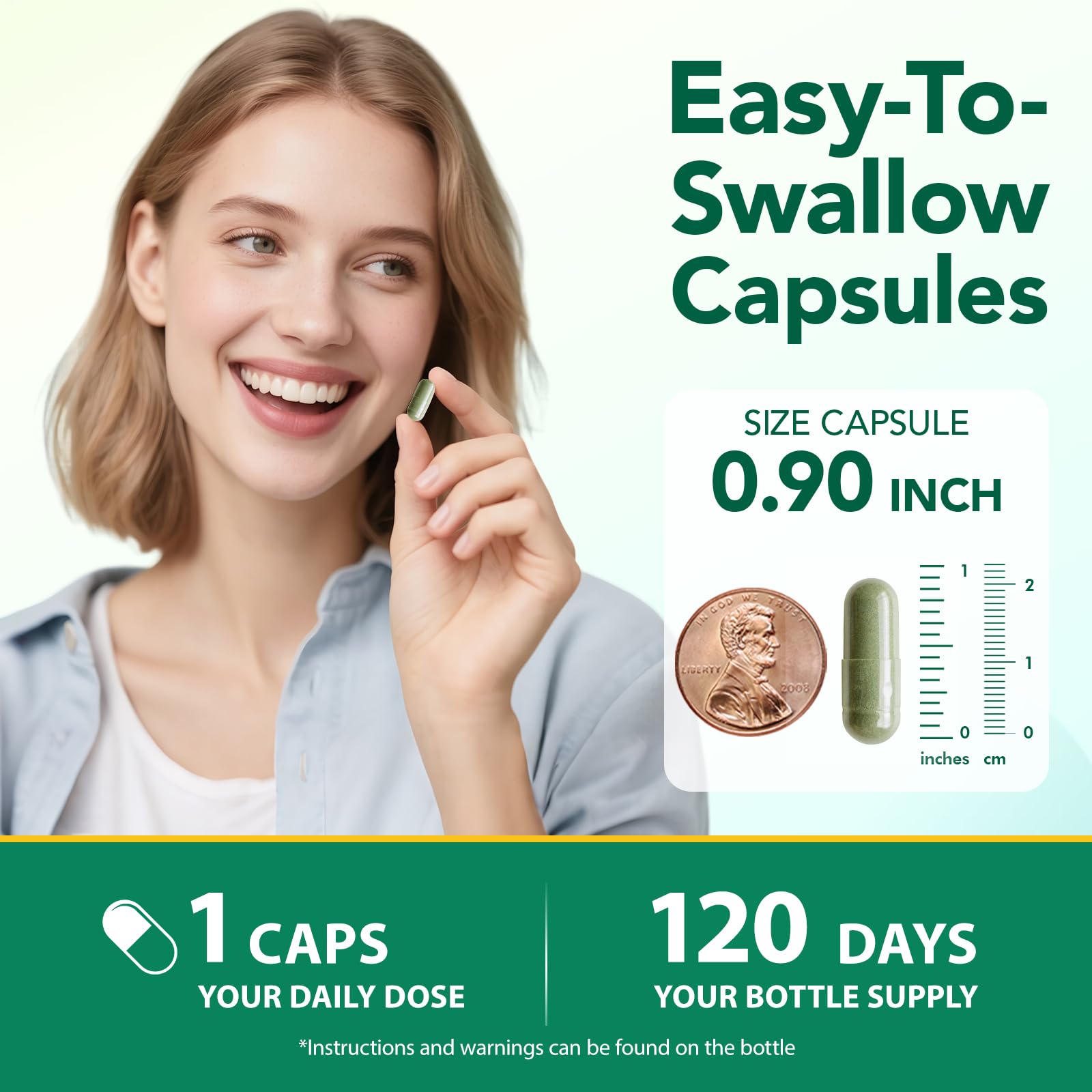 Body Deodorizing Supplement, (120 Capsules) Chlorophyll Capsules for Body Odor, Fresh Breath, Natural Odor Control Chlorophyll Pills for Men & Women,Vegan — Amazon image 4