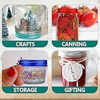 Vista 7 de Tapas y bandas de boca ancha para tarros de masón, se adaptan a bolas, Kerr y más para conservas y almacenamiento