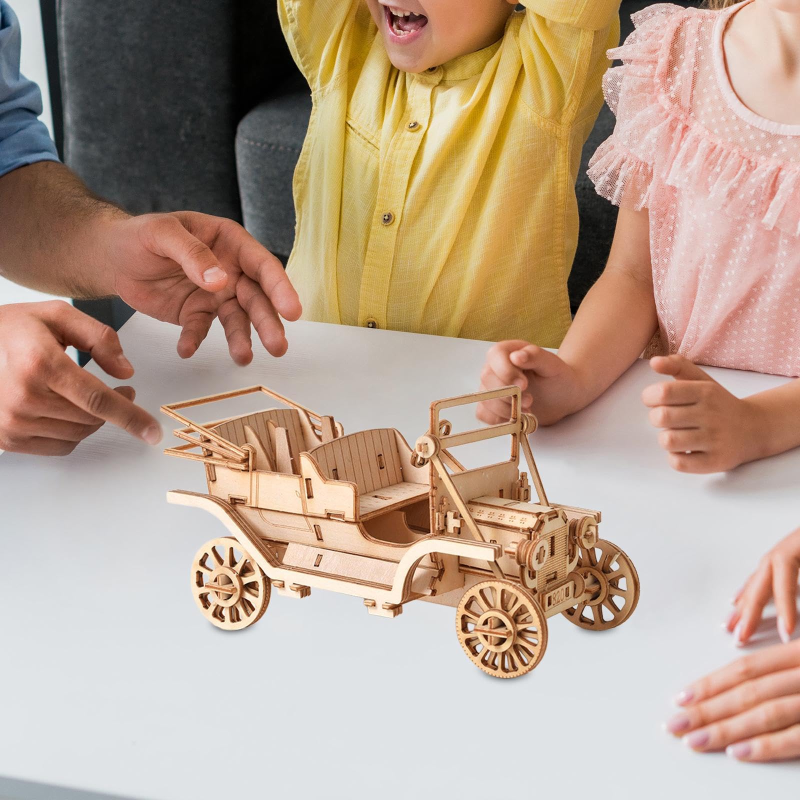 Kit Puzzle 3D Macchina D In Legno | materiale naturale, assemblaggio manuale, apprendimento giocoso, adatto a teenager
