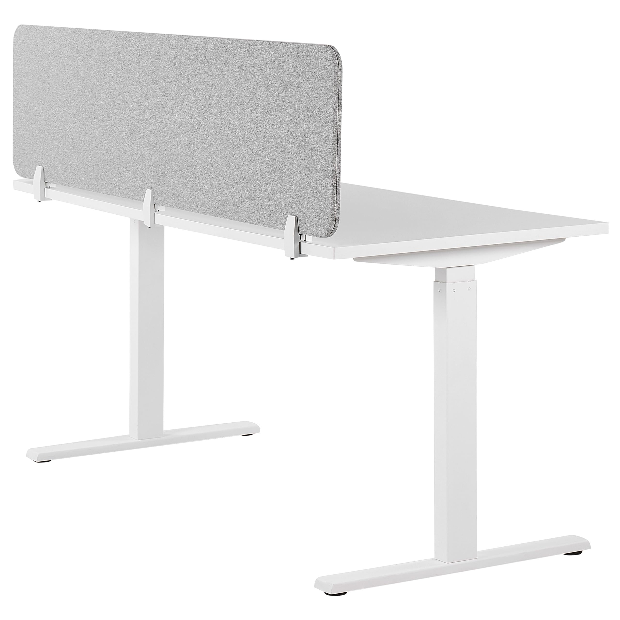 Beliani Pannello Divisorio Fonoassorbente in PET 180 x 40 cm Grigio Chiaro