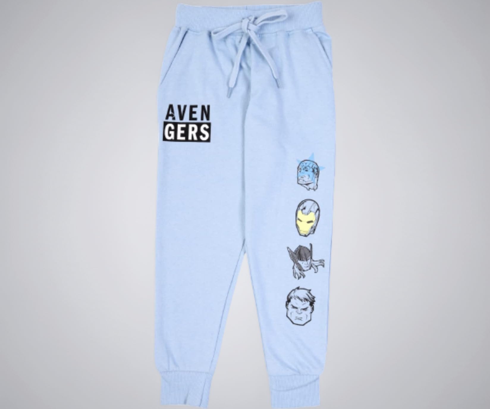 Nap Chief Official Marvel Avengers Printed Joggers for Kids, Cotton Regular Fit Track Pants for Boys & Girls