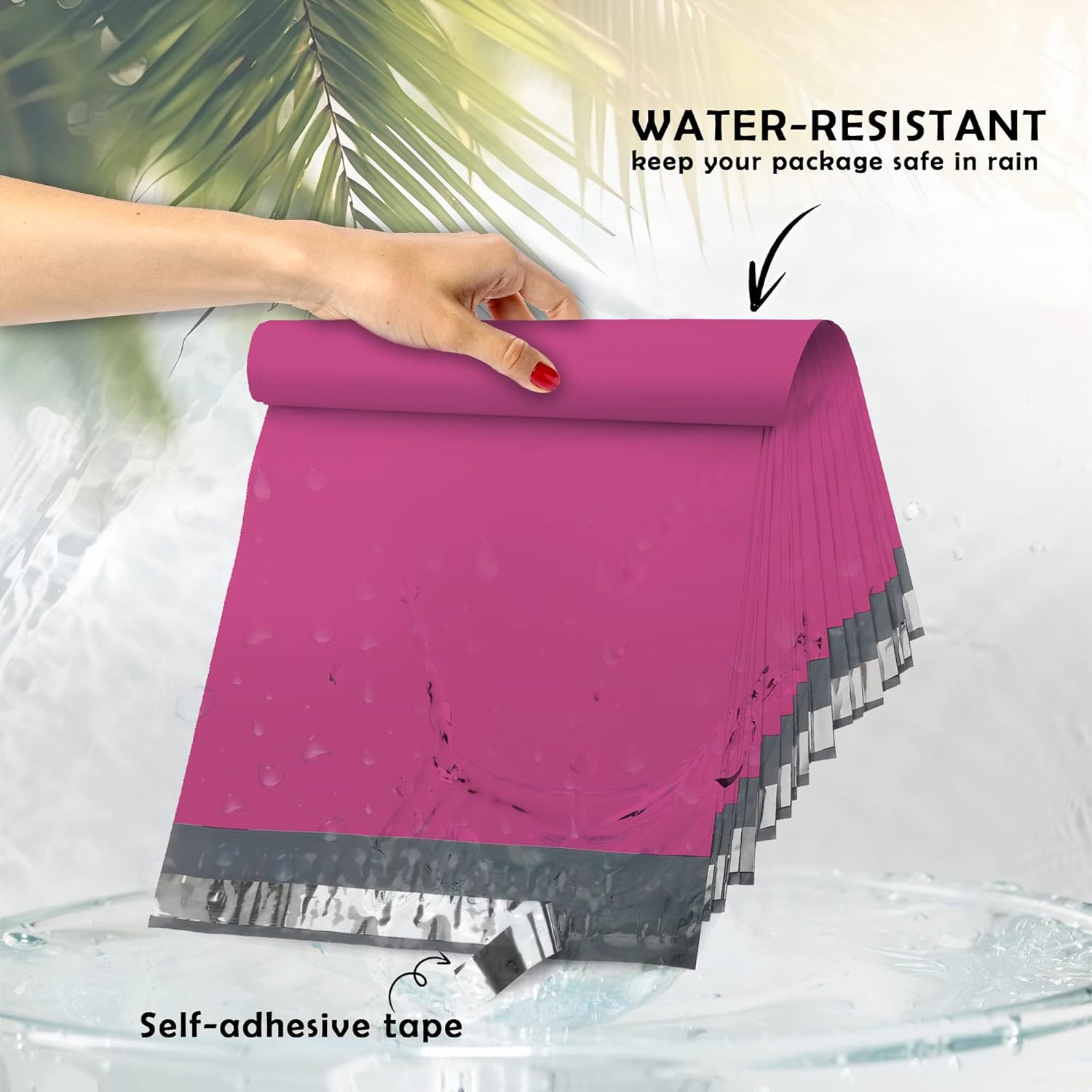 Yens Poly Mailers Waterproof Self Seal Adhesive Shipping Bags for Shipping, Mailing, Packaging (Hot Pink, #M4(10"X13")-1000 Pack Bulk Box)