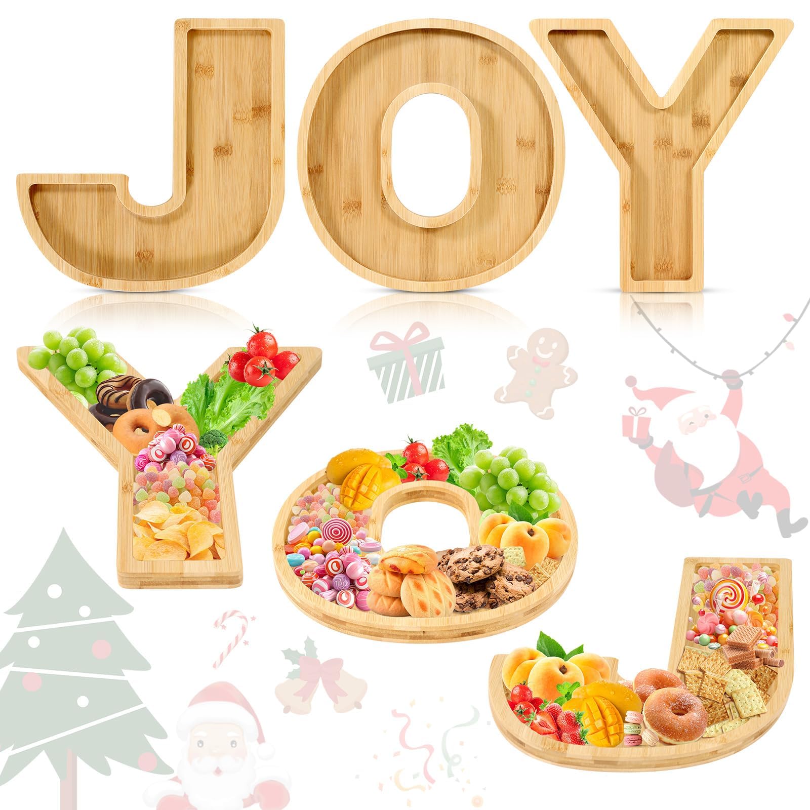 3pcs The Letters Boo Wooden Charcuterie Board, 12 Inch - View #4