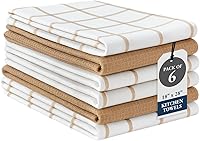 Vista 63 de LANE LINEN Juego de 4 paños de cocina de algodón para secar platos, 18 x 28 pulgadas, absorbentes, de secado rápido, color gris