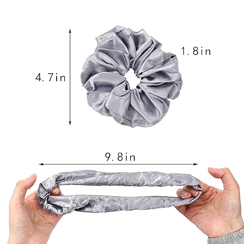 Vista 80 de Scrunchies - Bandas elásticas para el cabello, bandas elásticas para el cabello, paquete de accesorios neutros para el cabello, para mujeres y niñas