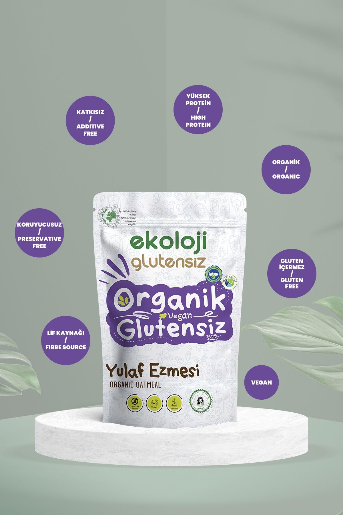 Ekoloji Market Organik Glutensiz Yulaf Ezmesi 300 gr
