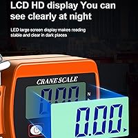 Vista 2 de Báscula digital de gancho para colgar, 1102 libras, 1,102.3 lbs, báscula electrónica de grúa LCD, báscula portátil para colgar, báscula de grúa