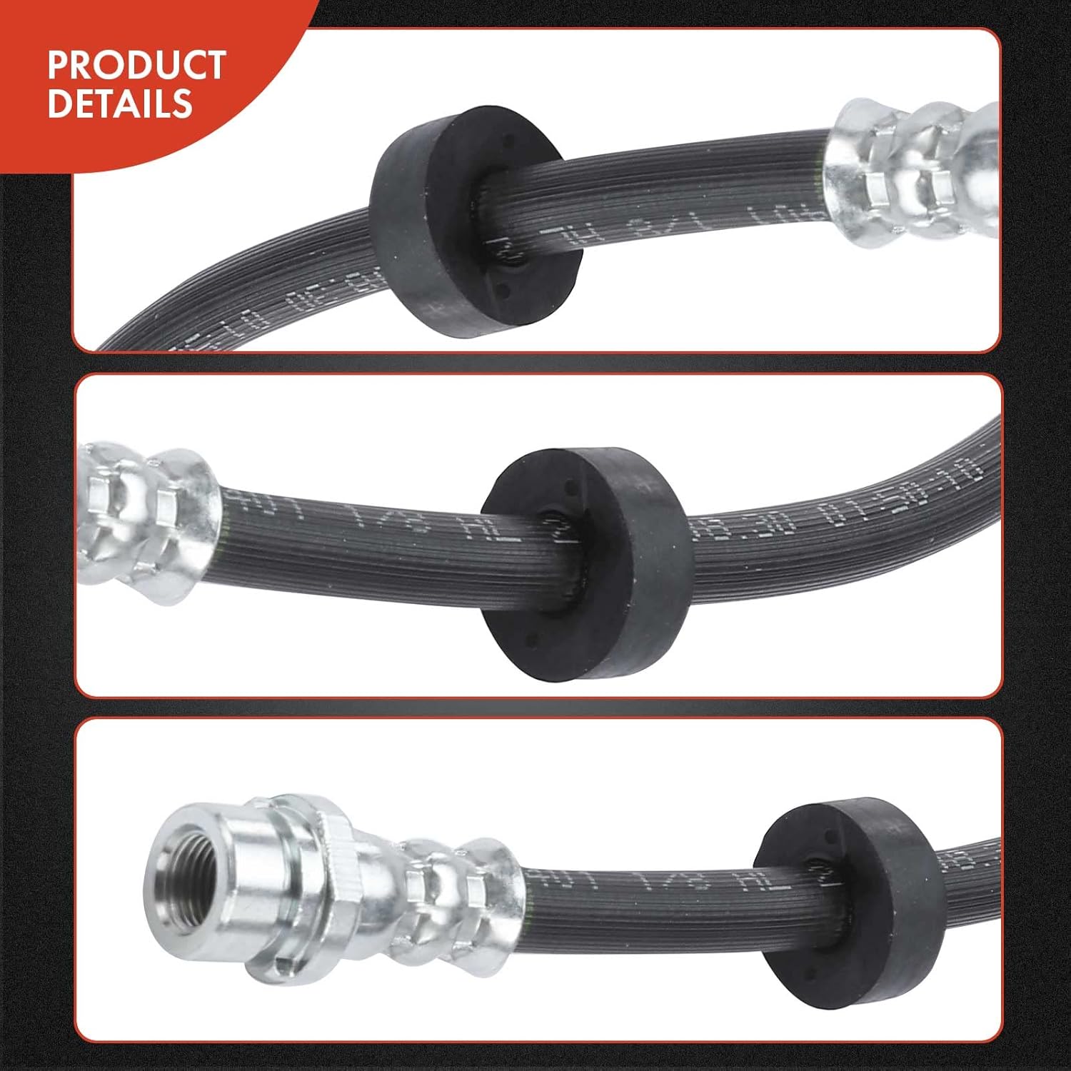 A-Premium Rear Driver and Passenger Brake Hydraulic Hose Compatible with Ford, Mazda and Mercury Models - Escape 2008-2012, Tribute 2008-2012, Mariner 2008-2012 - Replace# 9L8Z2A442B(Pack of 2)