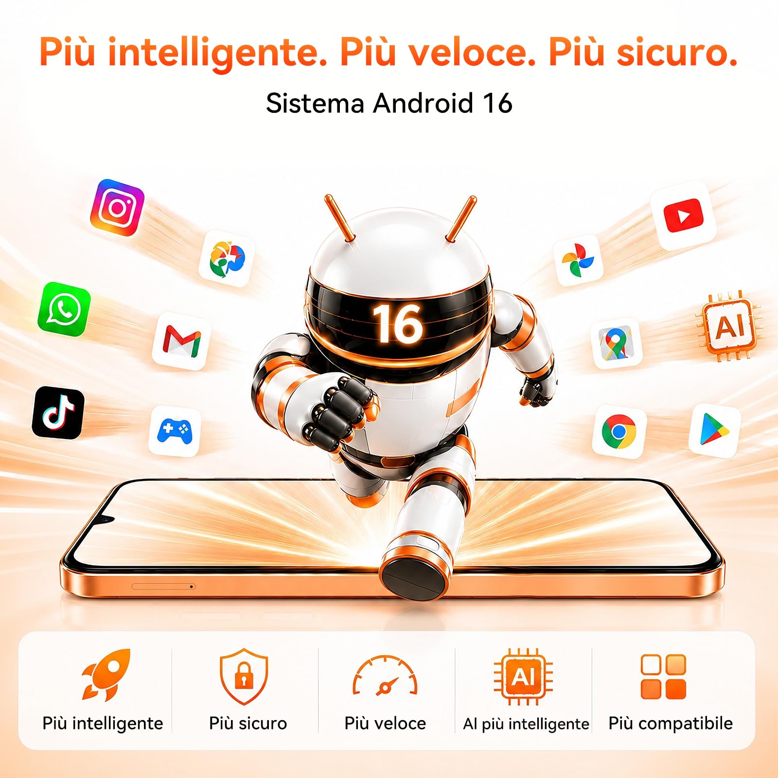Blackview 6,88" HD+IPS Wave 10C Smartphone Offerta Android 16 Cellulare, 32MP+13MP, 16GB+128GB/1TB, 5000mAh,Telefono Cellulare In Offerta 3 Slot Per Carte, WiFi 5/3,5 mm/FM/OTG,3 Anni Garanzia