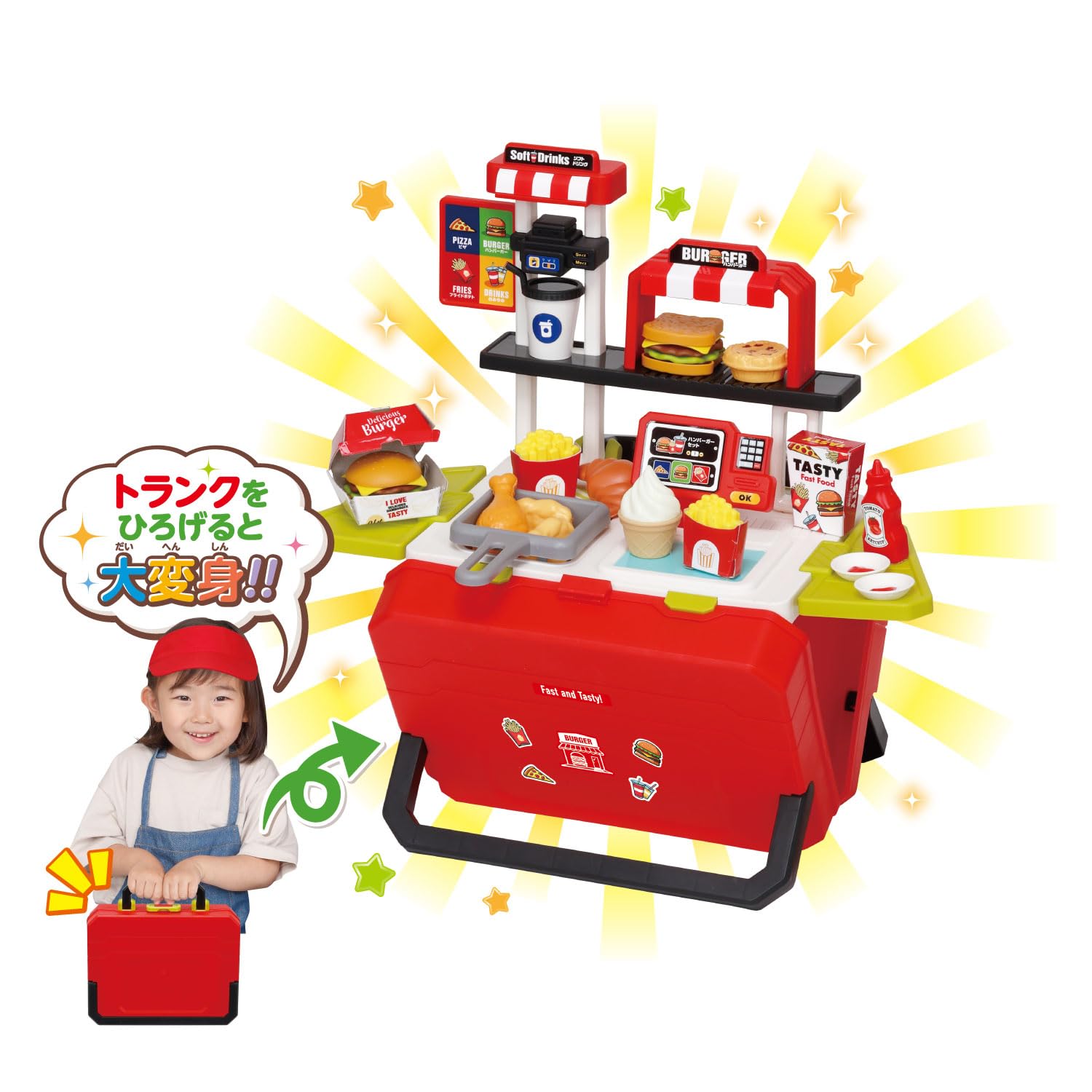 Amazon | カワダ(Kawada) おままごとトランク（ファストフードショップ