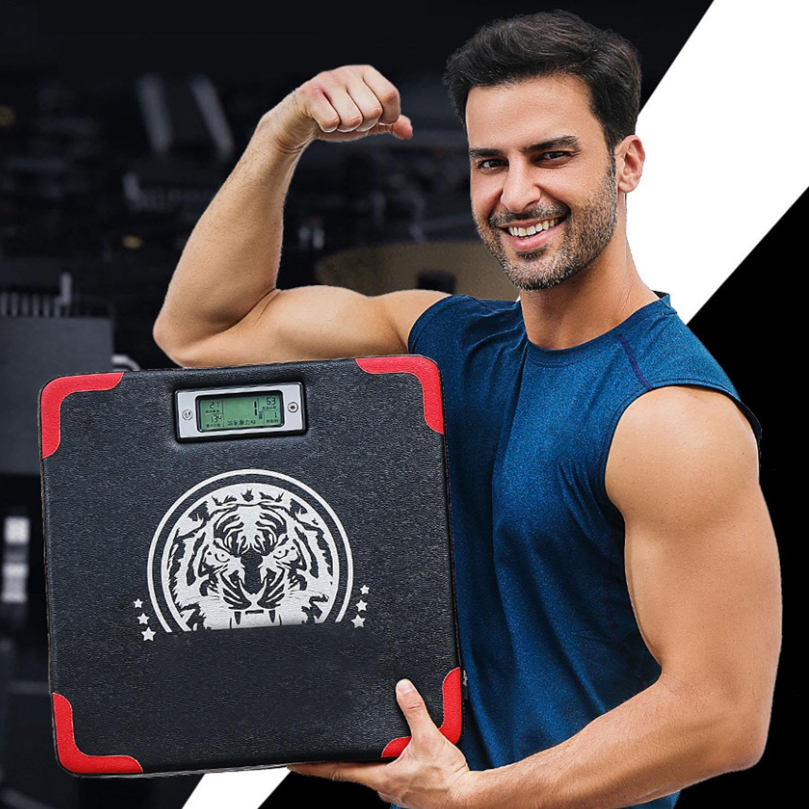 Tester di forza di boxe - Tester di forza pugilato Punch | Punch Force Testing Machine, Test di resistenza Sacchetto di pugno con contatore di visualizzazione LED, allenamento di boxe regolabile in