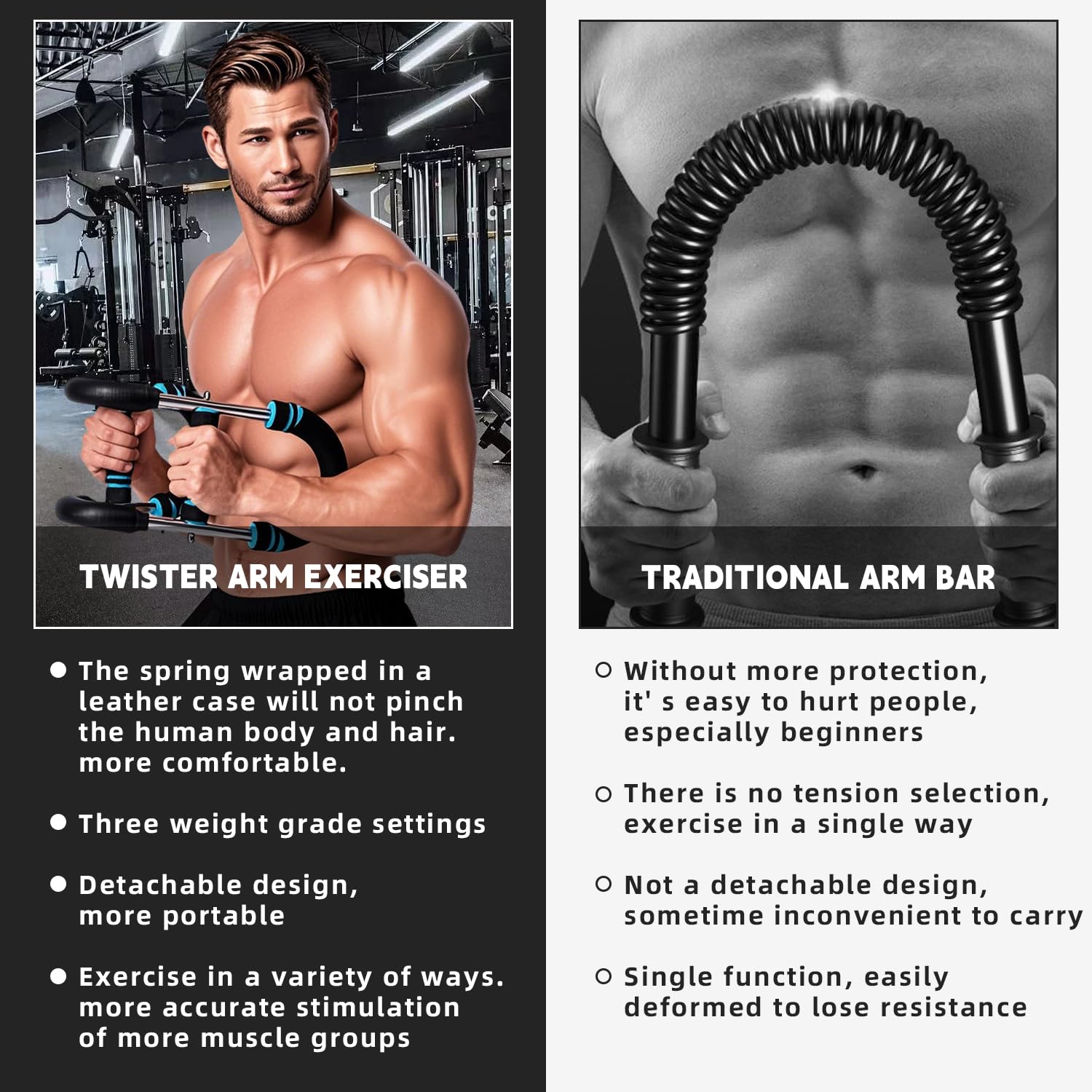 Twister Arm Trainer Adjustable Spring Bar 2025 Pro Triceps Chest Exercises Wrist Strengthening Forearms For Men Women Portable Top Machines