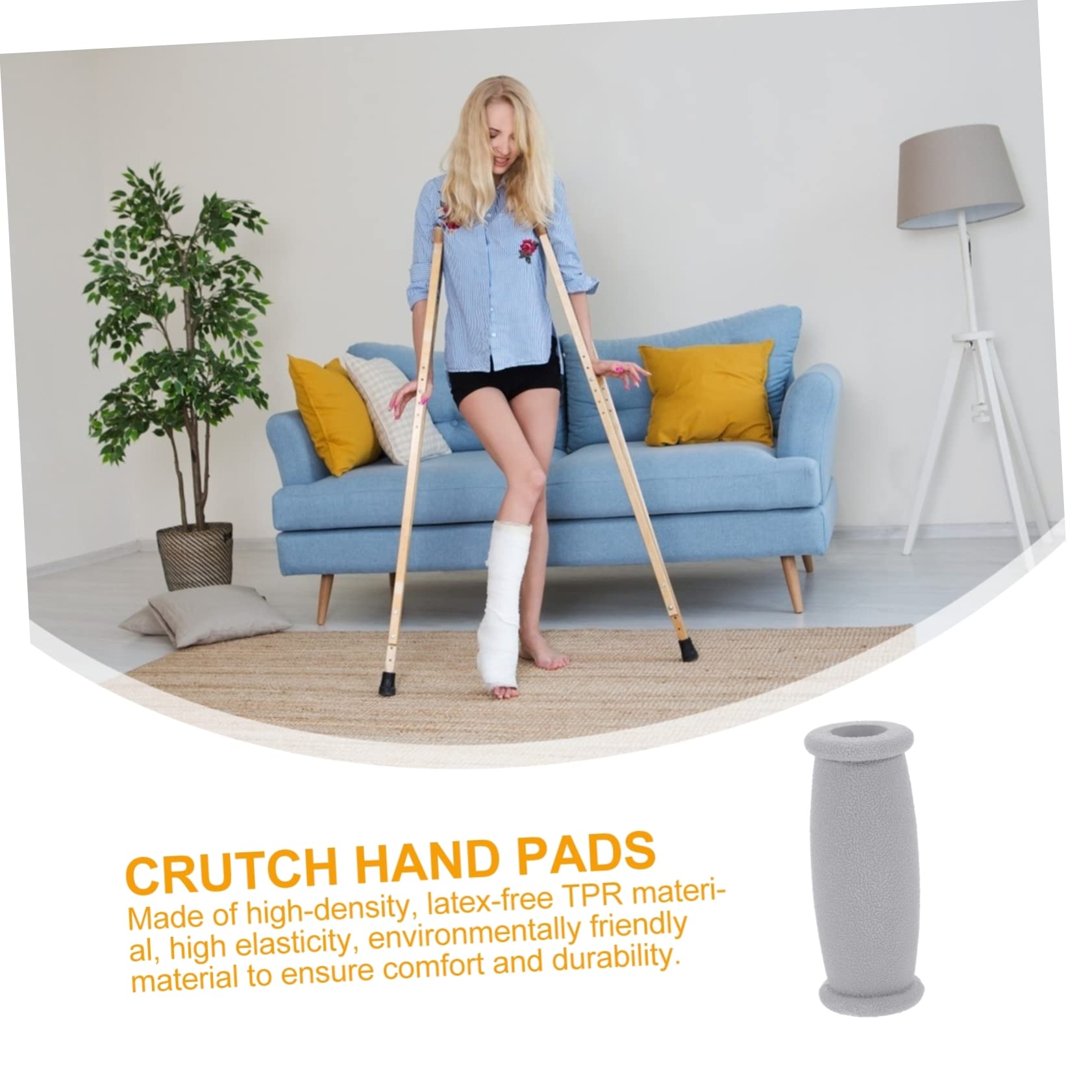 Empuñadura de Muletas Tpr Antideslizante, 10 Piezas, Cómoda