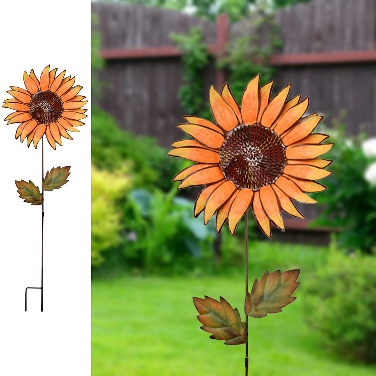 Piquets de jardin en métal pour décoration de jardin, pelouse, patio, allée, décoration d'intérieur et d'extérieur (91,4 cm de hauteur)