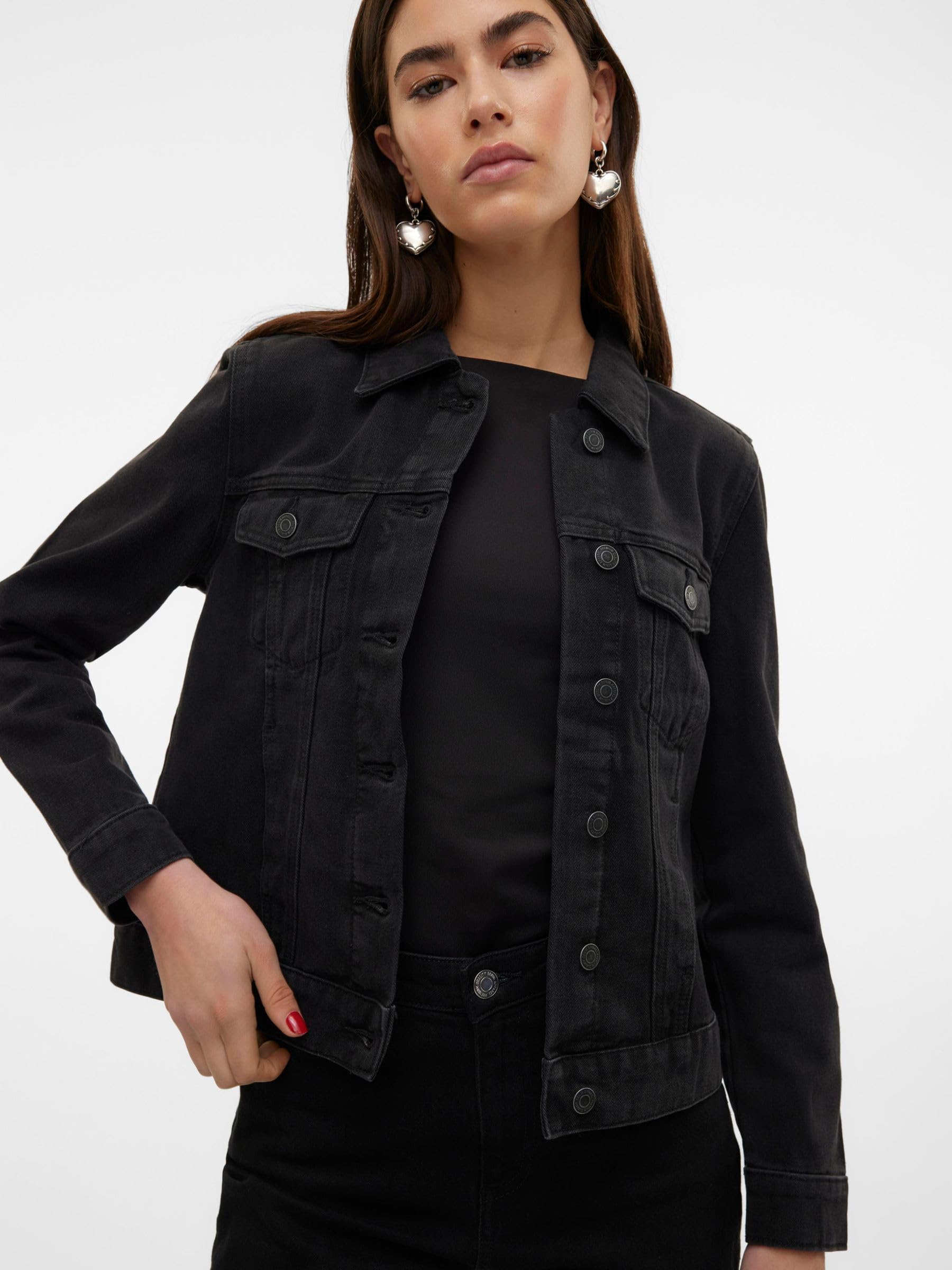 VERO MODA Vmluna LS Slim DNM Giacca Mix Ga Noos Giacca Donna