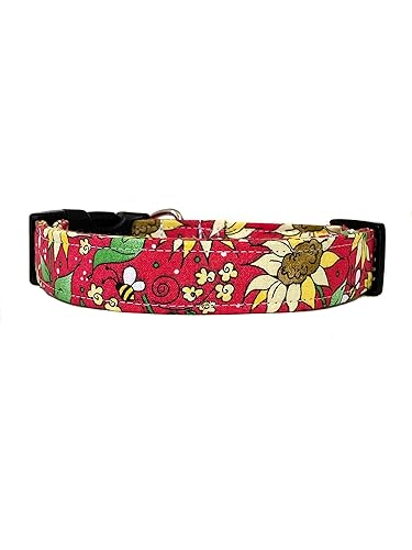 Bumblebee Dog Collar with Buckle - Made in the USA - Handmade by Collars by Design (CatTiny)