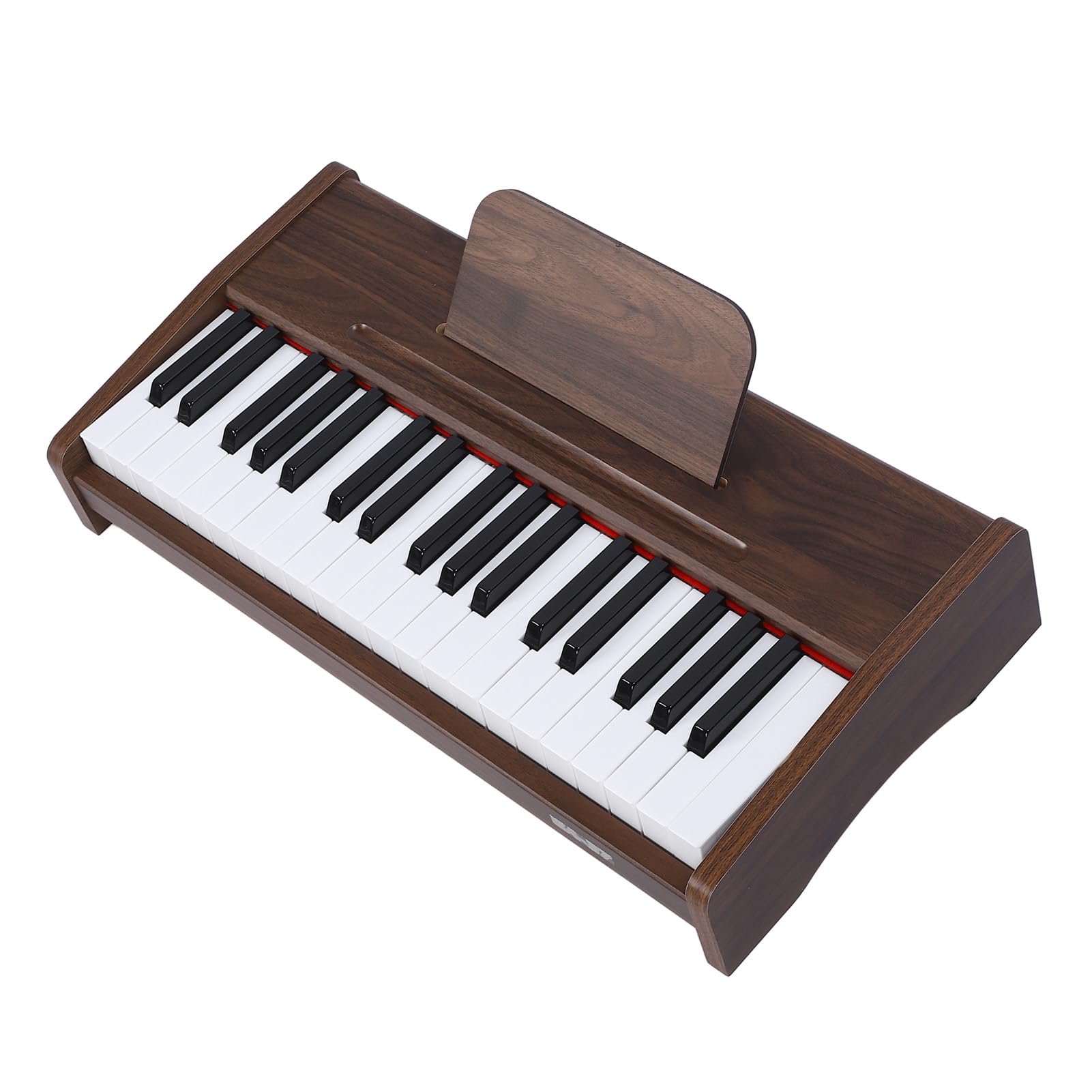 37 Tastie di Tastiera Elettronica per Pianoforte per Pianoforte Elettronico Tastiera Elettrica 37 Tastie di con Finitura a Venatura in Legno 2,2 Cm Tasti Standard per Principianti e