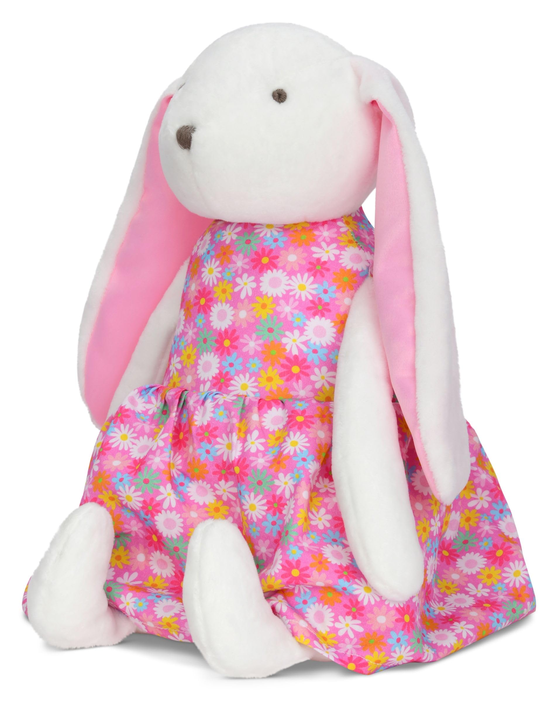 iscream Sunny Spring - Coniglietto in abito floreale con dettagli ricamati, per tutte le età, 30,5 cm