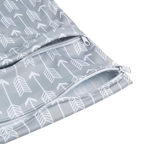 Miniatura 221 de ALVABABY 2 bolsas de pañales de tela para ropa húmeda, reutilizables con dos bolsillos con cremallera, para viajes, playa, piscina, guardería, 01