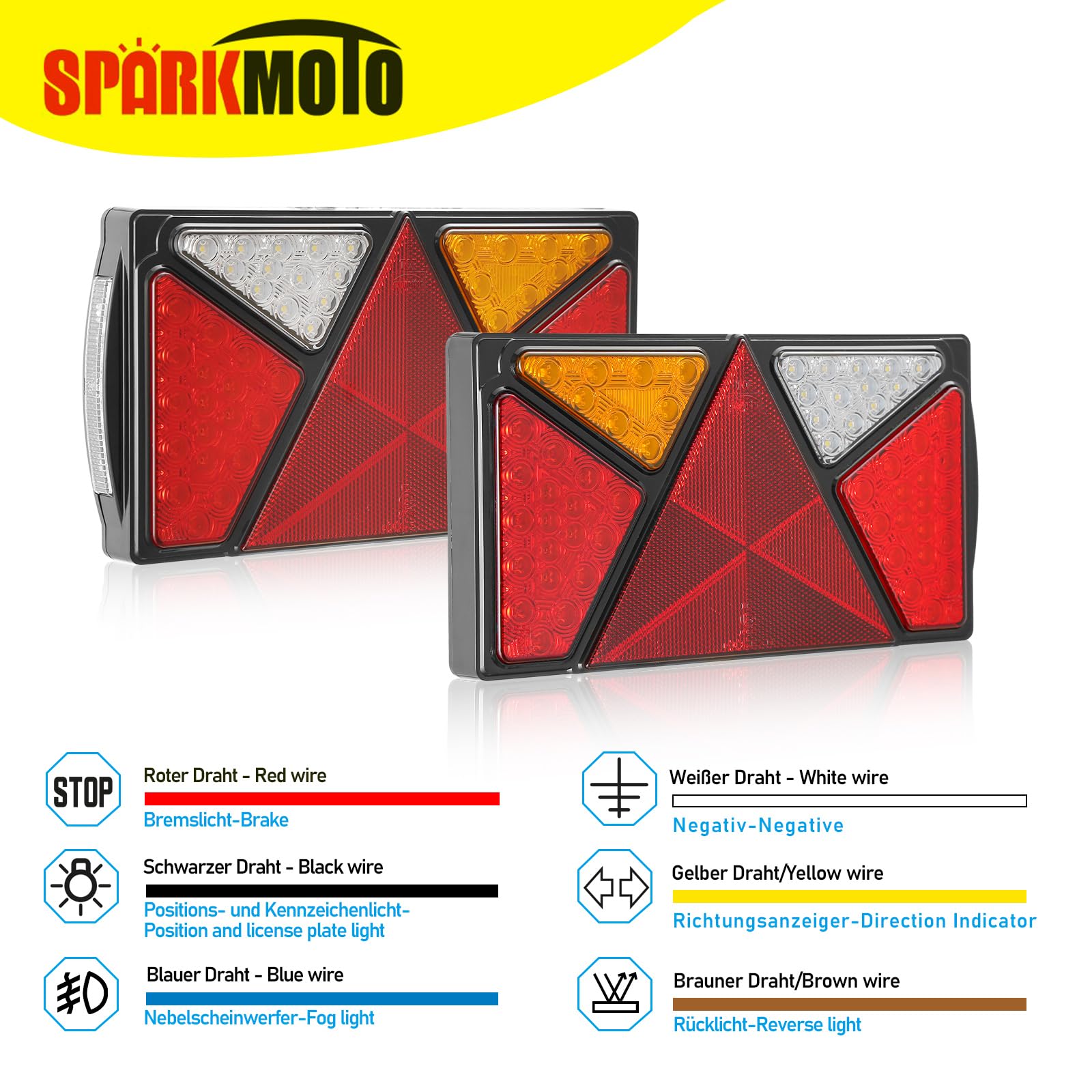 Luci Targa LED Per Rimorchio 12V/24V - Impermeabili IP65 | Illuminazione Posteriori Per Camion E Caravan - Foto 4