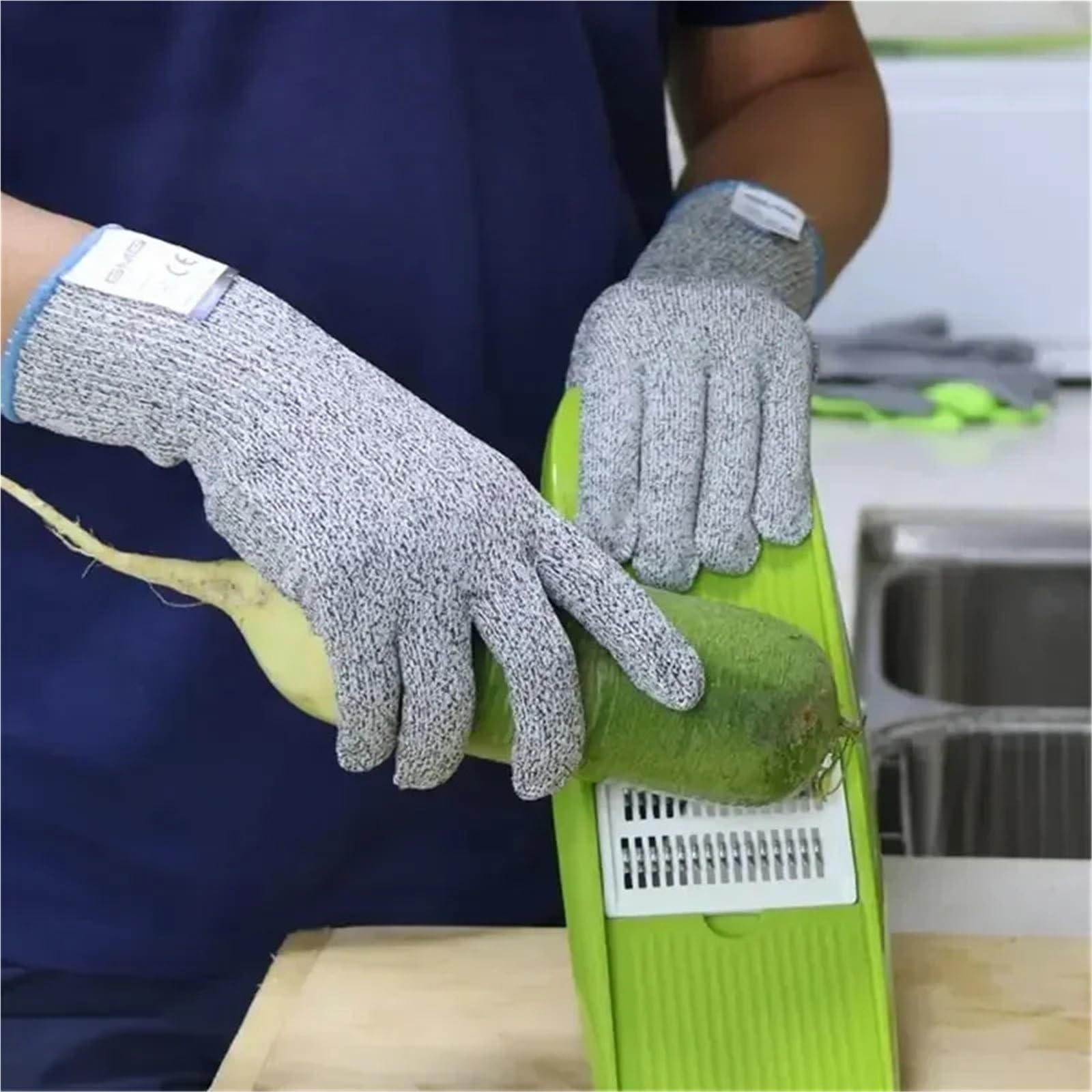 Gants de Travail de sécurité Anti-coupures - Niveau de Protection 5 - Certifiés ANSI EN388(Small)