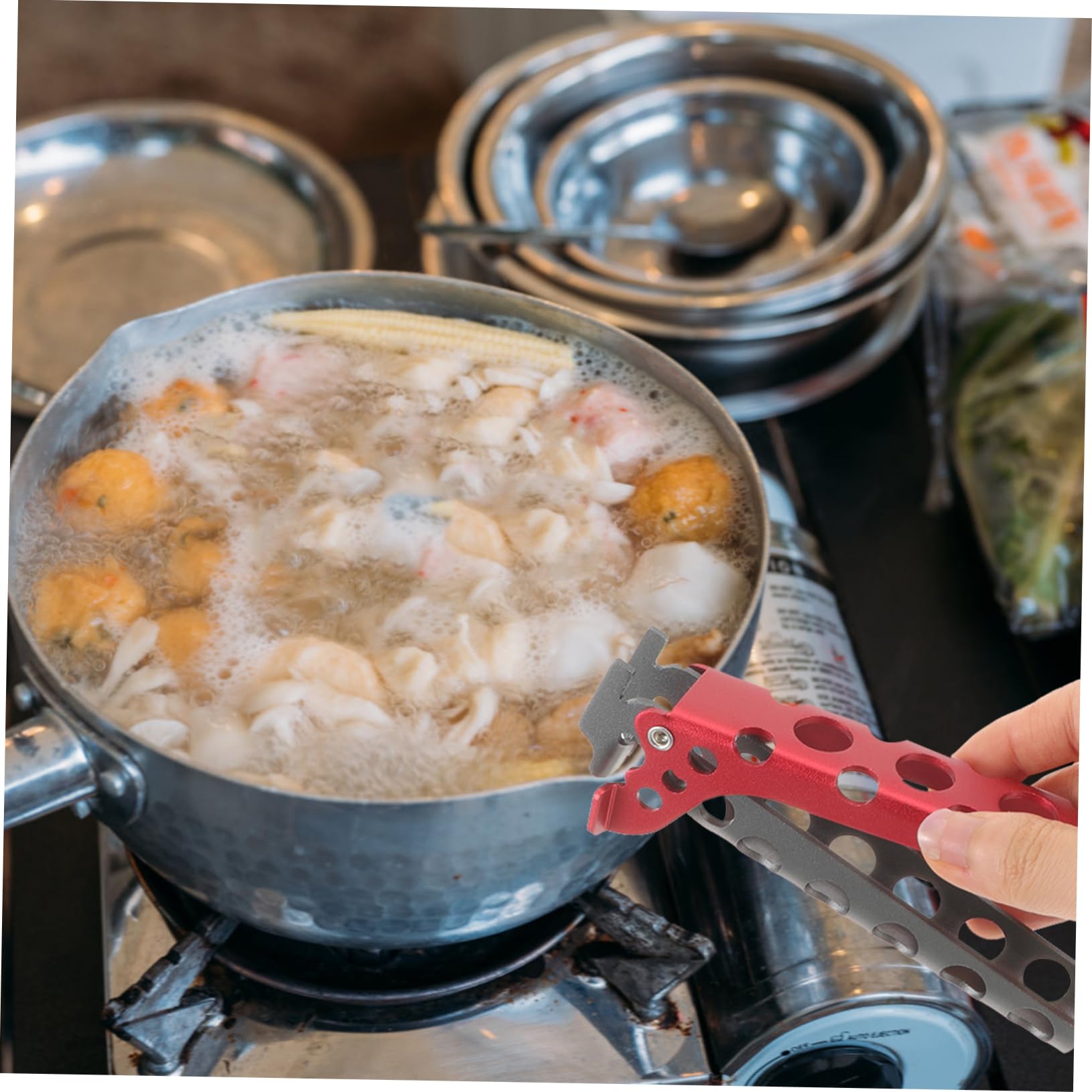 Milisten Camping Pan Gripper Lightweight Portable Pot Clip Anti-Scald Pan Clamp for Outdoor Cooking and Hiking Kitchen Utensils - Image 3
