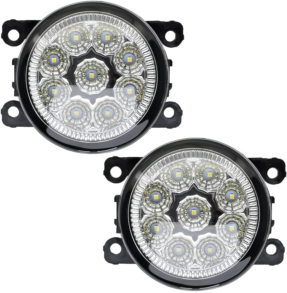 Pair of 2 3.5 Inch Fog Light Bulb Compatible with Ford Explorer 2015-2011, Acura/Lincoln/Jaguar Honda Accord/Civic/CRZ 2015-2013, Nissan Xterra/Frontier/Pathfinder Clear Lens Fog Lights Bumper