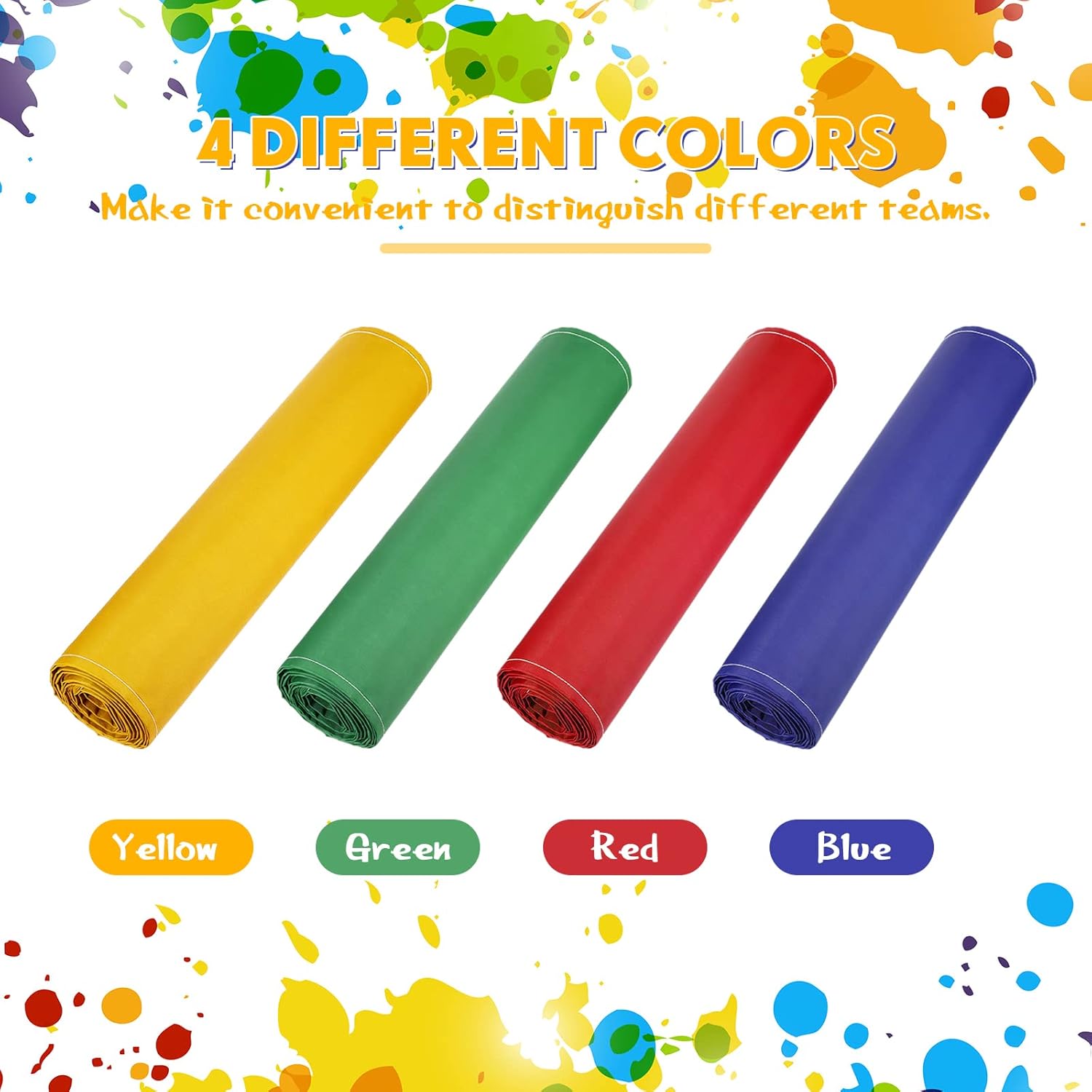 Sratte 4 Pcs Playing Run Mat 20 Ft Field Day Mat Fun Teamwork Building Run Mat Oxford Cloth Rolling Mat Group Activity Playing Game Mat for School Students Teens Birthday Party Carnival