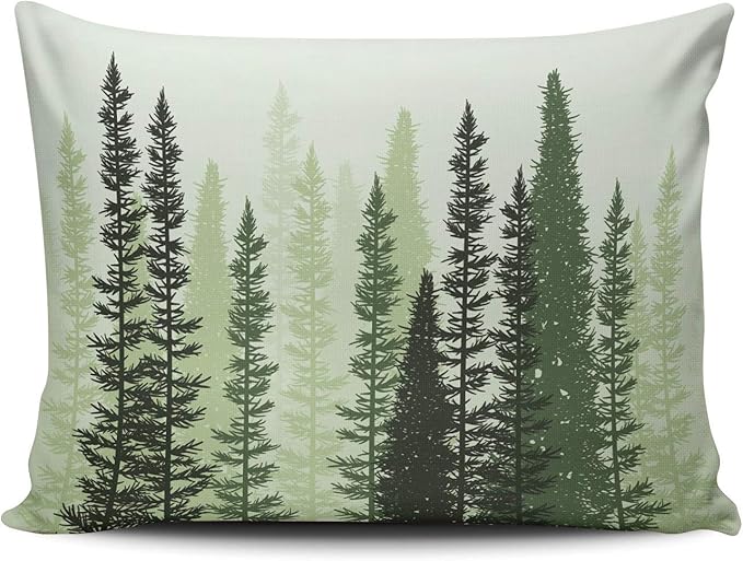 Healbrighting Pillow Cases Forest Green Summer Woods