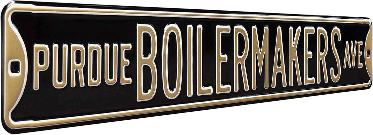 NCAA College Metal Wall Décor- Large, Heavy Duty Steel Street Sign by Authentic Street Signs