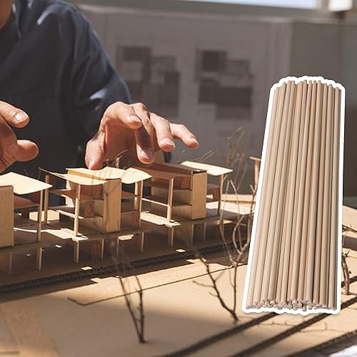 Miniatura 6 de BQLZR Varillas redondas de madera de abedul de 12.0 in de longitud y 0.197 in de diámetro, para construcción de lollies, modelo arquitectónico,