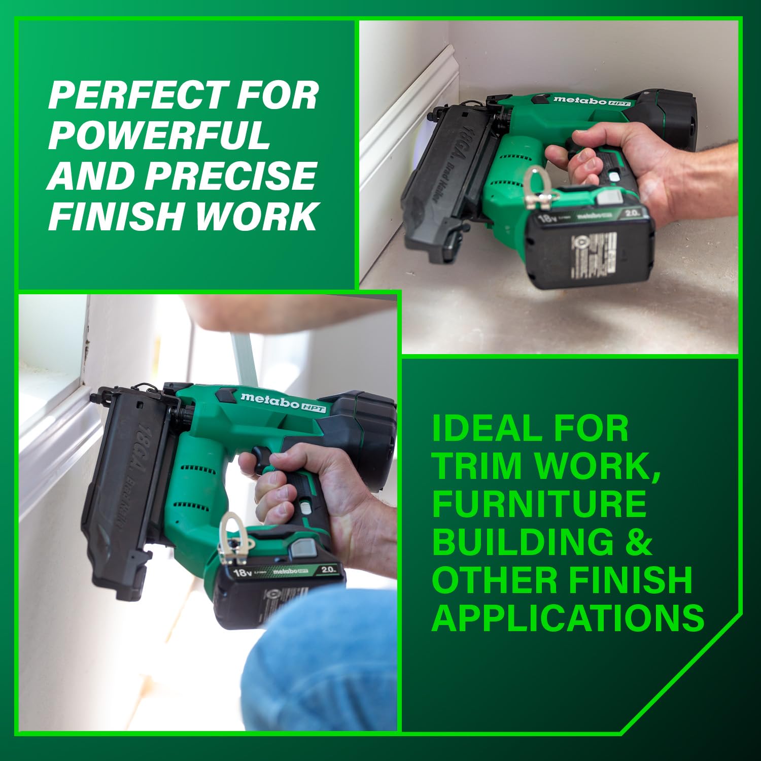 Metabo HPT 18V Brushless Brad Nailer Kit - Cordless Power -3