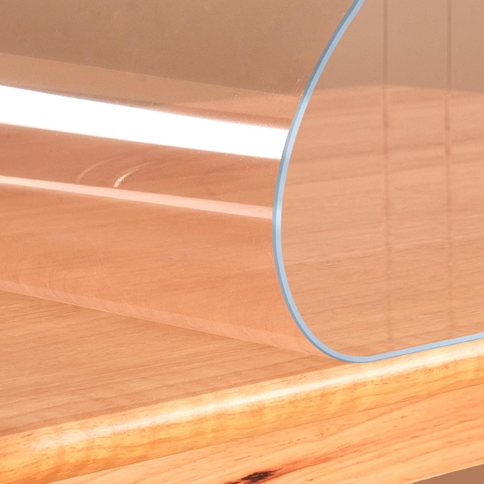 PVC Clear Table Protector Transparent PVC Table Protector 1.8mm No Shrinkage Water proof Desk Sizes Kitchen Office(40x40cm/16x16in)