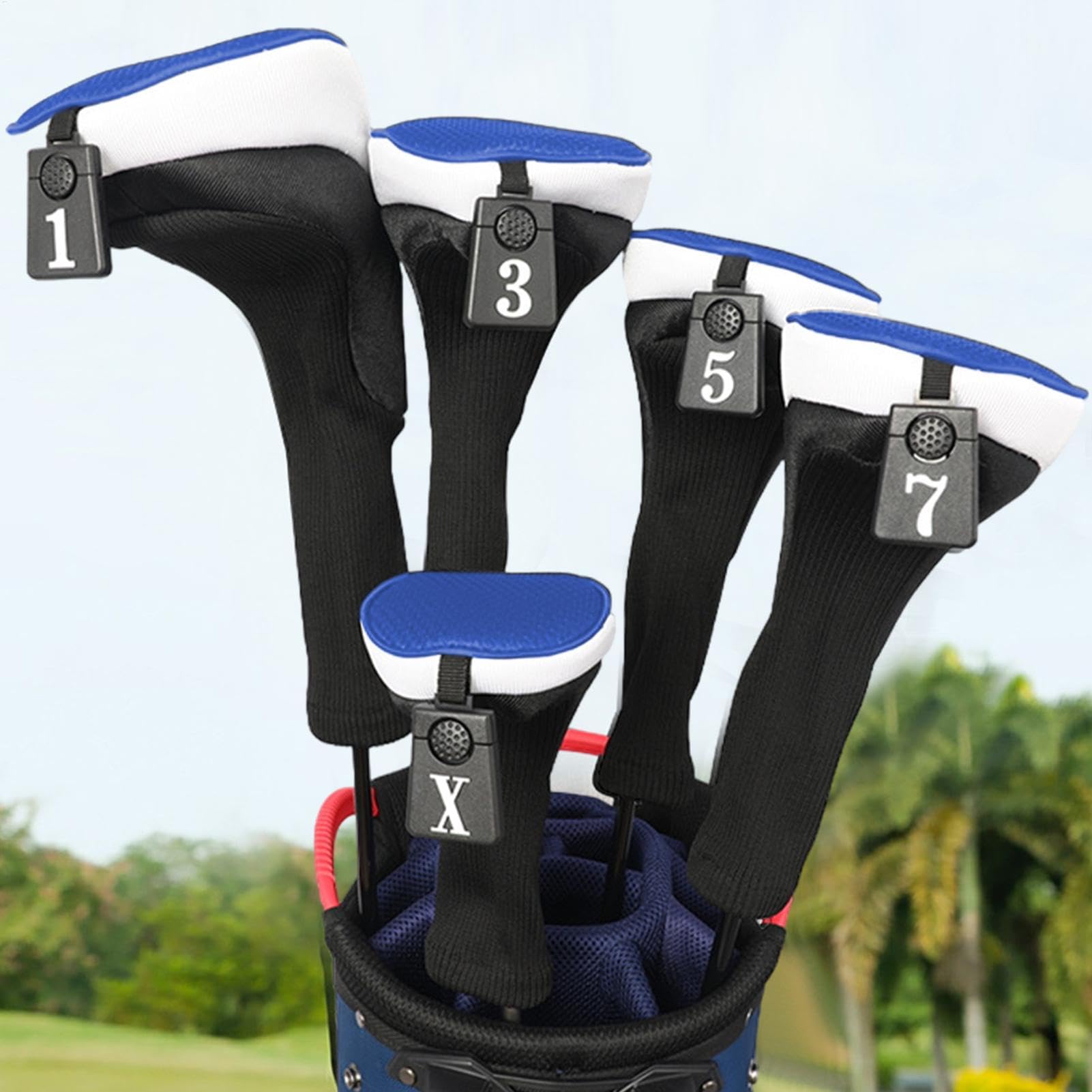 Golf Wood Club Headcovers Golf Hybrid Headcover Long Neck Protective Club Covers Anti Slip Wood Hybrid Head Cover Protective Head Cover For Men Protective Head Cover For Women Golf Enthusiast Headcove