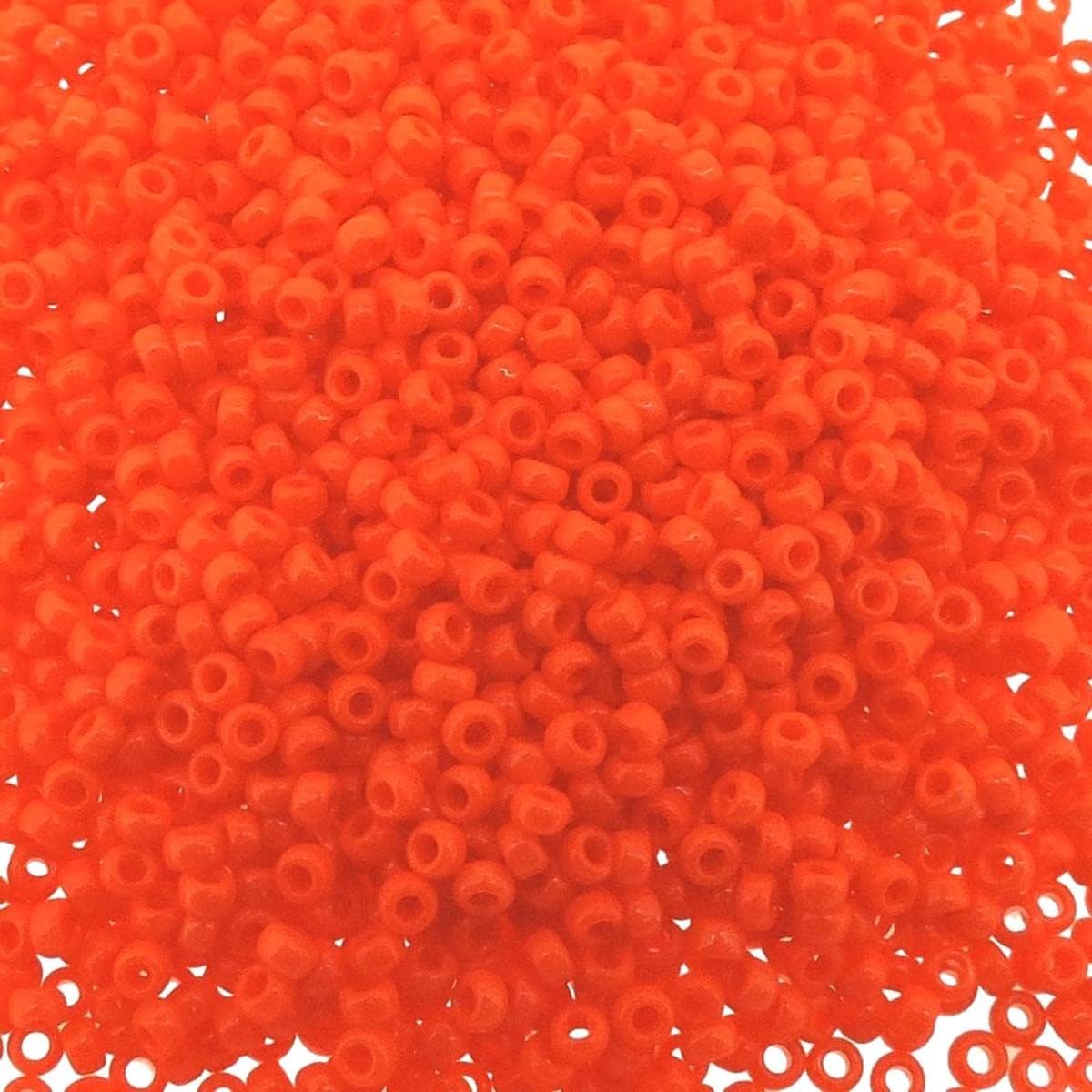 Miyuki Round Seed Bead Size 15/0 8.2g Opaque Orange - Image 3