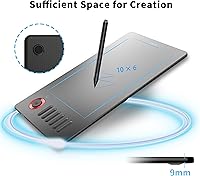 Vista 9 de VEIKK A15Pro - Tableta de dibujo gráfico de 10 x 6 pulgadas, tableta digital con 12 teclas de acceso directo, 1 marcación rápida y lápiz capacitivo