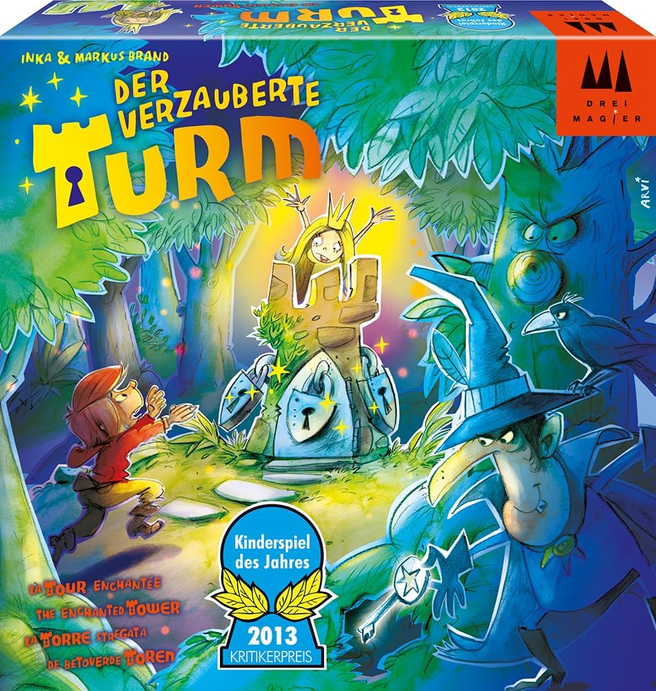 Schmidt Games 40867 The Enchanted Tower, Three Magicians Children's Game