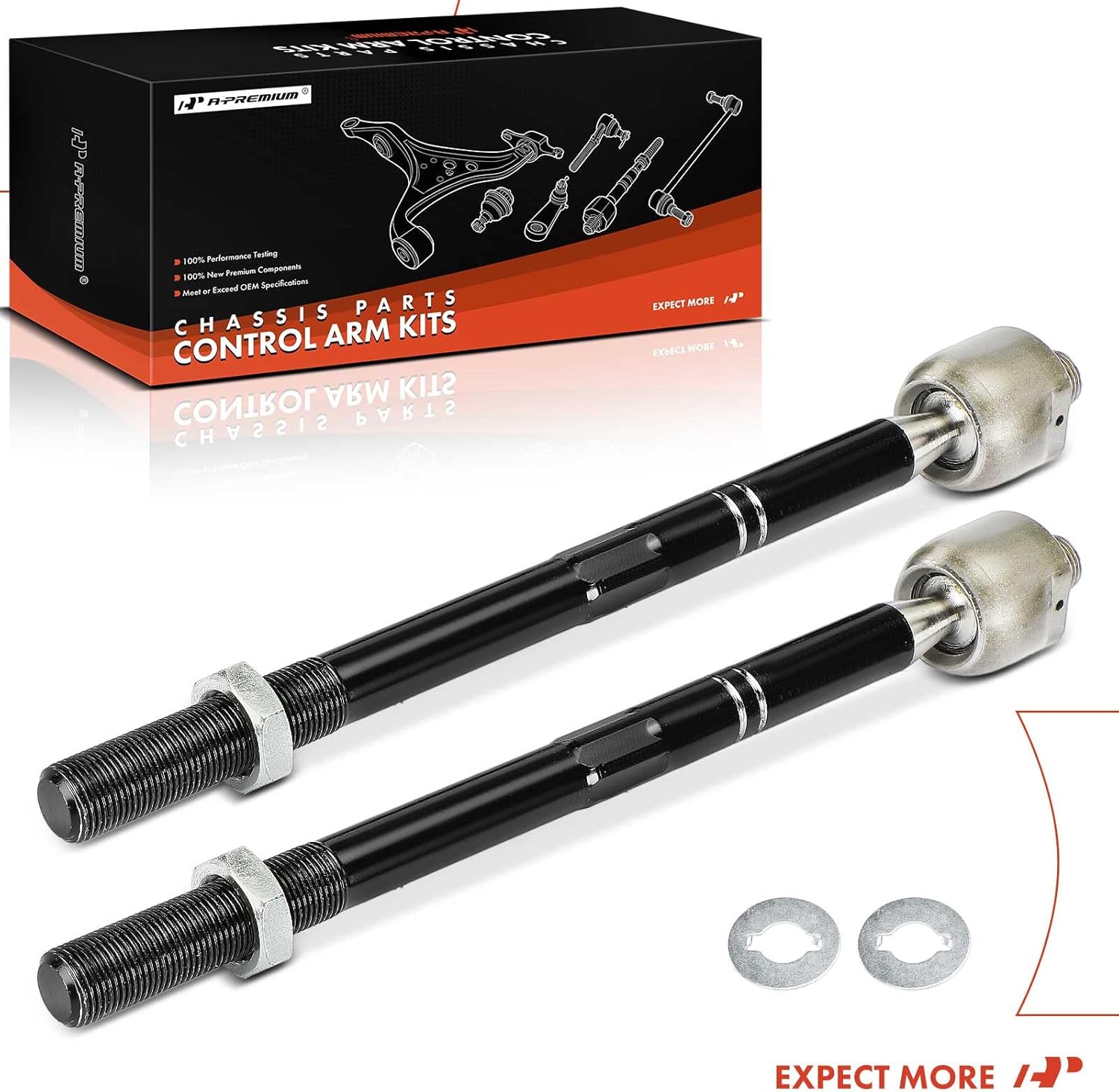 A-Premium 2 x Front Inner Tie Rod Ends, Compatible with Volvo S60 2012-2018, S60 Cross Country 2016-2018, XC70 2010-2016, S80 2007-2016, V60 Cross Country 2015-2018, V70 2009-2010