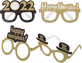 SOIMISS Feliz Ano Óculos de Óculos 2021 Óculos de 12Pcs 2022 Número Da Festa de Formatura da Véspera de Ano Partido Adereços Foto Frames De Vidro Decorativo