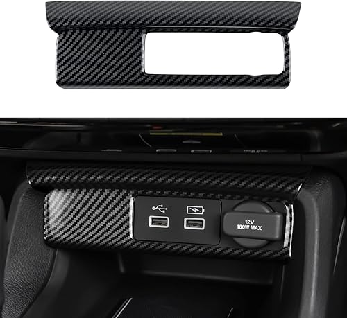 Miniatura 117 de Car Central Armrest Box Cover Decals for 2022 2023 2024 2025 Honda Civic 11th Gen Accessories ABS Carbon Fiber Interior Stickers